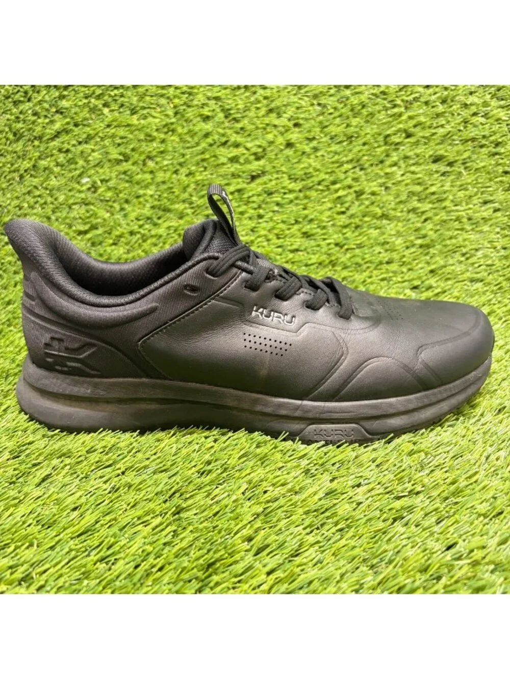 Kuru Shift Mens Size 10 Triple Black Athletic Walking Anti-Slip Shoes Sneakers